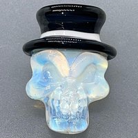 Ghost Skull pendant with Top Hat 
