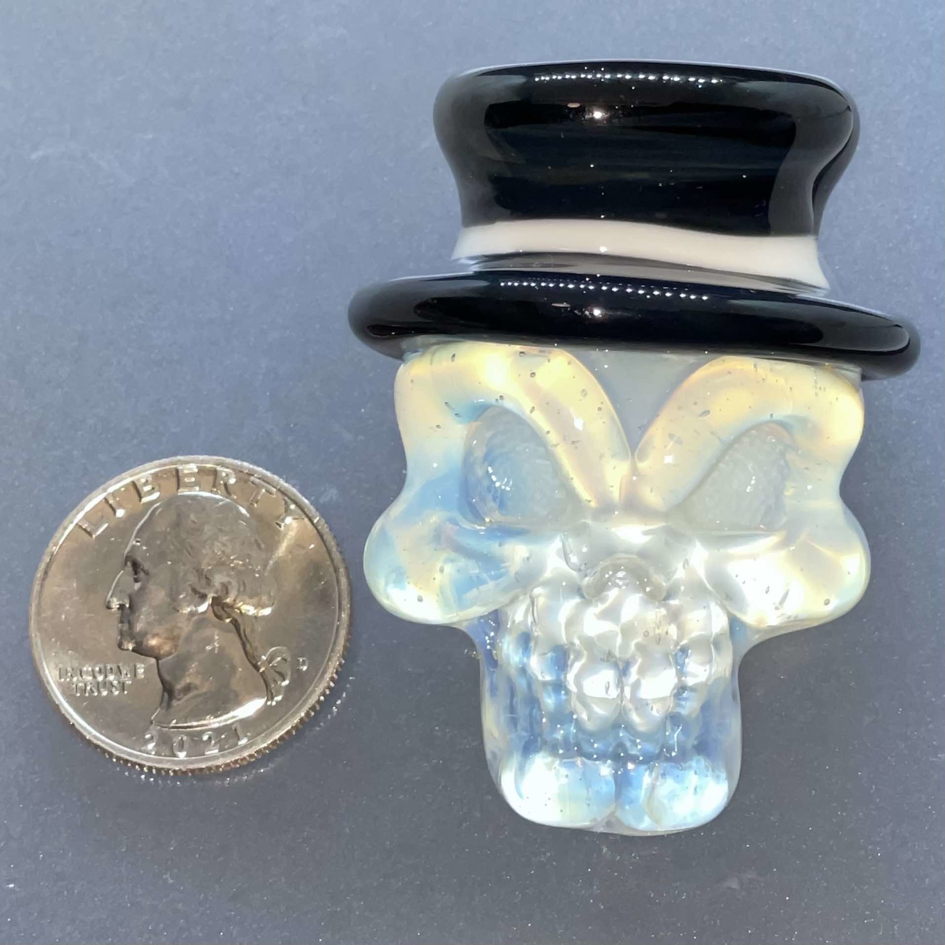 Ghost Skull pendant with Top Hat 