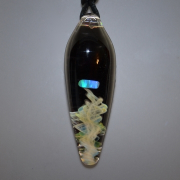Long opal and fume pendant