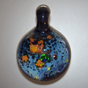 Galaxy pendant with opal
