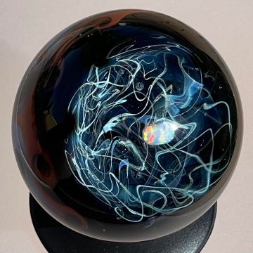 Silver Fume Chaos Marble with Opal