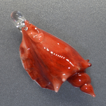 Red and white Small Sea Shell Pendant