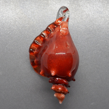 Red and white Sea Shell Pendant