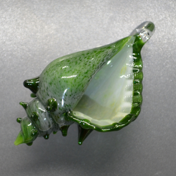 Green and white Sea Shell Pendant