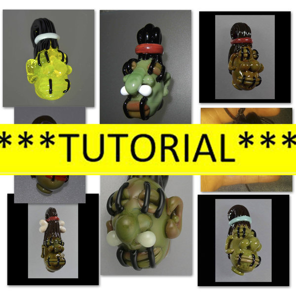 TUTORIAL - How to make a lampwork glass Shrunken Head